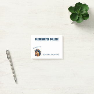 CUSTOM Broncos Stallion Mascot | Blau und Orange Post-it Klebezettel
