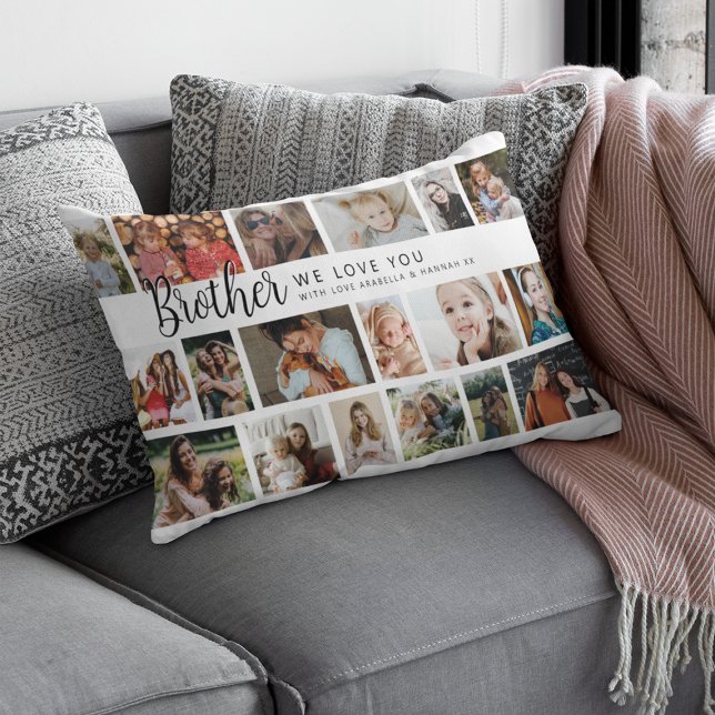Custom Brother 18 Photo Collage Lendenkissen (Von Creator hochgeladen)