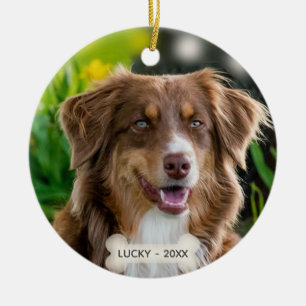 Custom Brown Shepherd Dog Foto Keramik Ornament