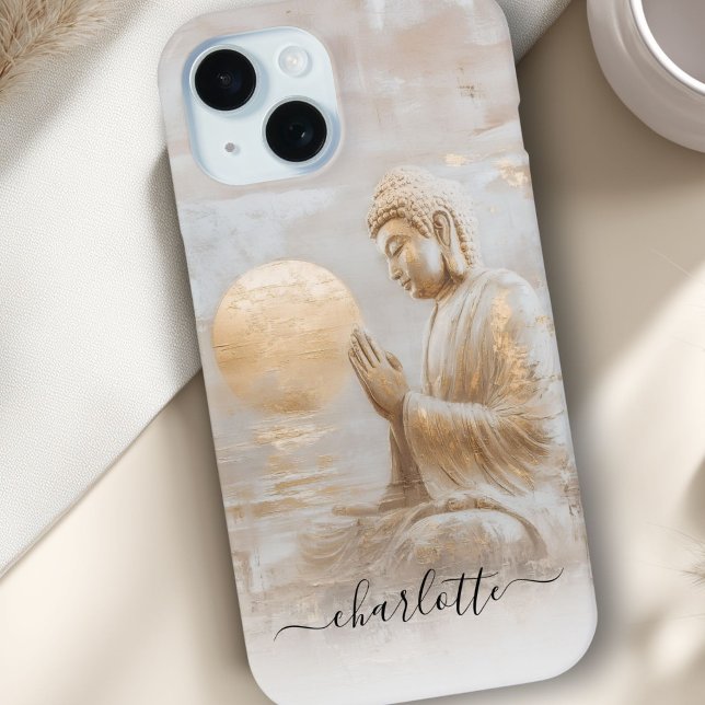 Custom Buddha Case-Mate iPhone Hülle (Custom Buddha Case-Mate iPhone Case with your name or text.)