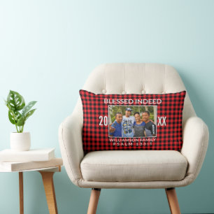 Custom Buffalo Karierte Familie Christlich Weihnac Lendenkissen