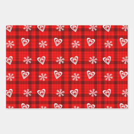 Custom Buffalo Liebe Hört Schneeflocken Festlich Geschenkpapier Set