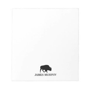 Custom Buffalo-Silhouette Notizblock