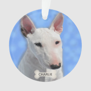 Custom Bull Terrier Dog Foto Ornament