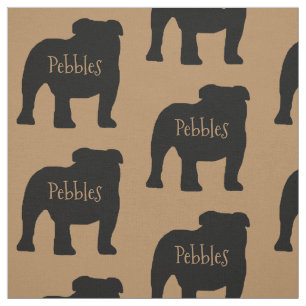 Custom Bulldog Dog Fabric Stoff