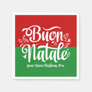 Custom Buon Natale Italienisch Frohe Weihnachten Serviette