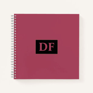 Custom Burgundy Mit Monogramm Notebook Notizbuch