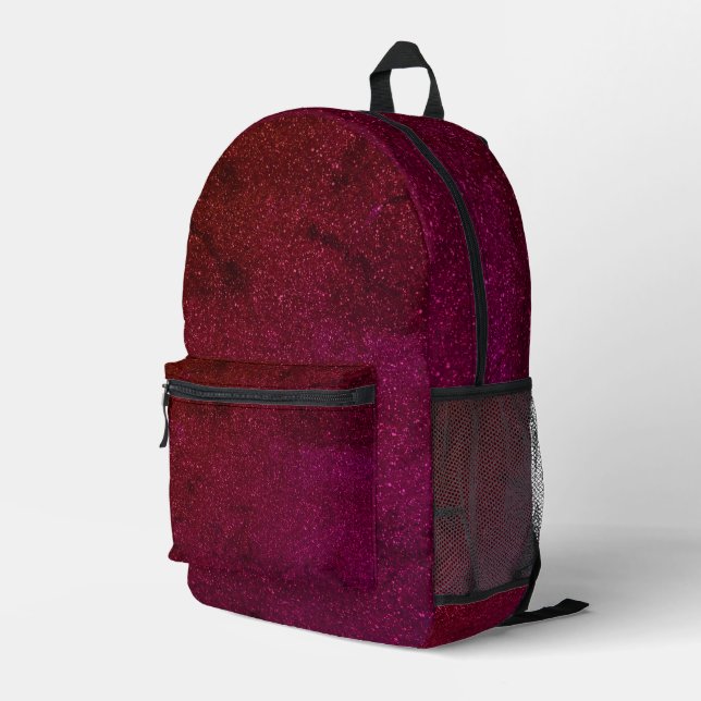 Custom Burgundy Speckled Backpack - Bulk Orders Bedruckter Rucksack (Rückseitige Ecke Rechts)