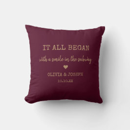 Custom Burgundy, wo alles beginnt Valentinstag Kissen