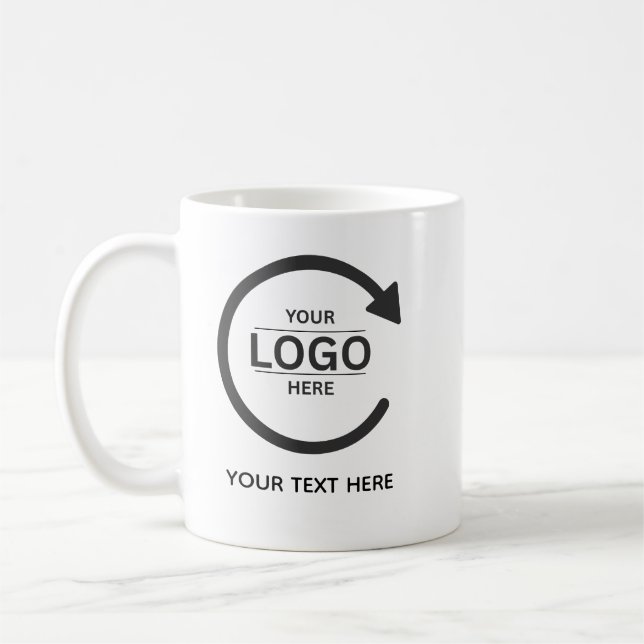 Custom Business Brand Logo Kaffeetasse (Links)