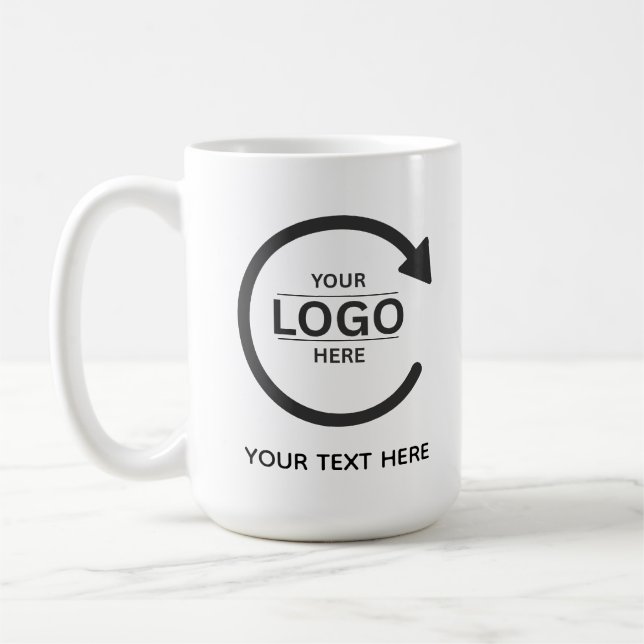 Custom Business Brand Logo Kaffeetasse (Links)