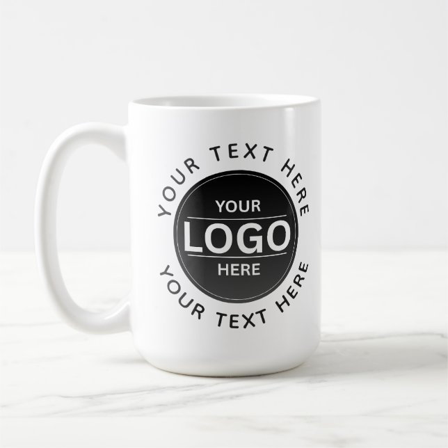 Custom Business Brand Logo Kaffeetasse (Links)