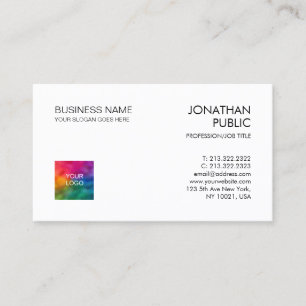 Custom Business Cards Trendy Simple Modern Elegant Visitenkarte