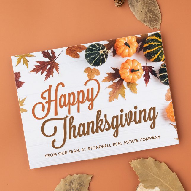 Custom Business Erntedank Beautiful Pumpkin Postkarte (Von Creator hochgeladen)