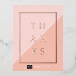 Custom Business Gold Forecard Vielen Dank Postcard Folie Einladungspostkarte