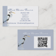 Custom Business Great Blue Heron Bird QR Code