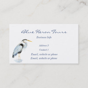 Custom Business Great Blue Heron Bird Visitenkarte