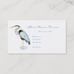 Custom Business Great Blue Heron Bird Visitenkarte