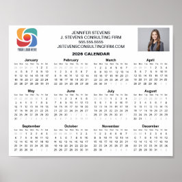 Custom Business Logo 2026 Company Calendar Poster