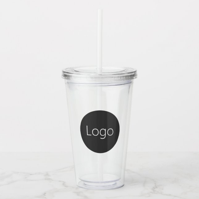 Custom Business Logo Acryltrinkbecher (Vorderseite)