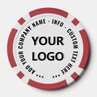 Custom Business Logo and Text Branded Poker Chips