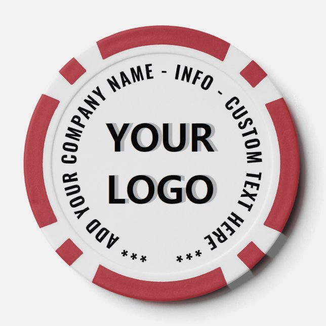 Custom Business Logo and Text Branded Poker Chips (Rückseite)