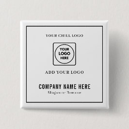 Custom Business Logo and Text Rectangle Design Button