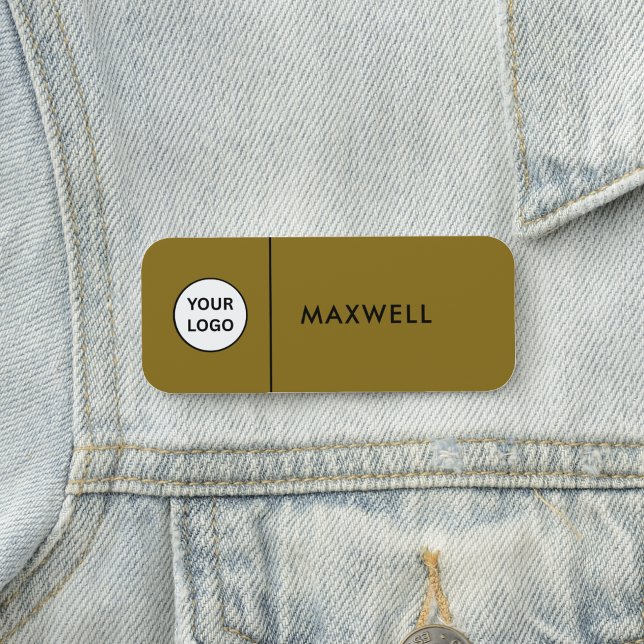 Custom Business Logo | Basic Employee Staff  Namensschild (Von Creator hochgeladen)