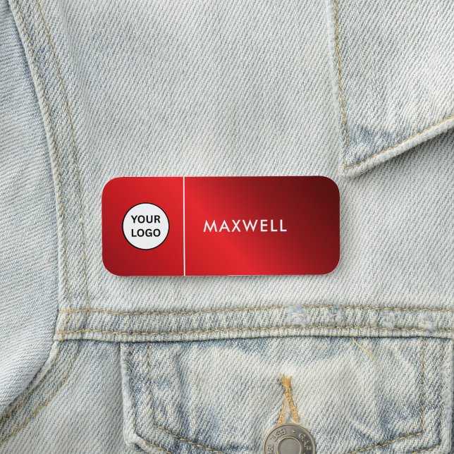 Custom Business Logo | Basic Employee Staff  Namensschild (Von Creator hochgeladen)