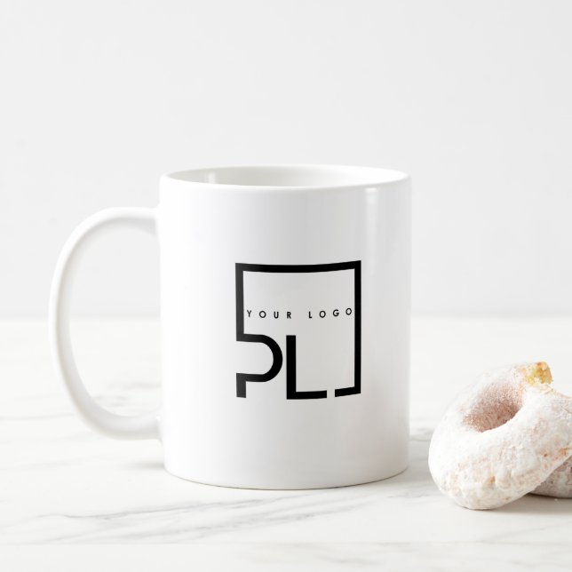 Custom Business Logo Branded  Kaffeetasse (Mit Donut)