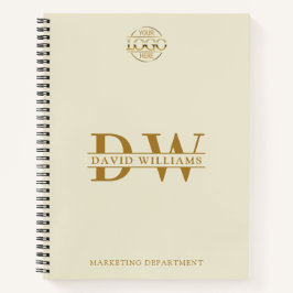 Custom Business Logo & Branding Monogram Initials Notizbuch
