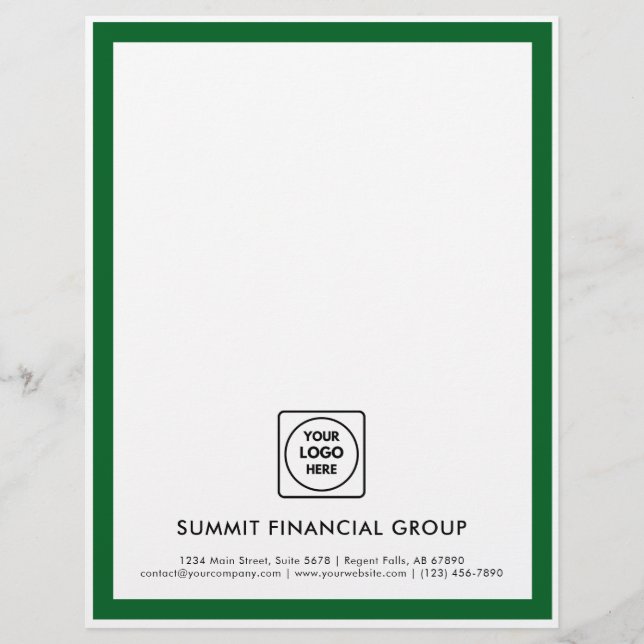 Custom Business Logo Branding Professional  Briefbogen (Vorderseite)