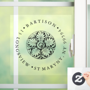 Custom BUSINESS LOGO BRIEFMARKE Shop - Blumenstrau Fensteraufkleber