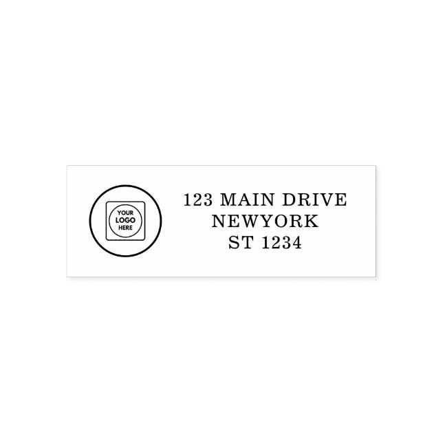 Custom Business Logo Company Address Stamp Design Permastempel (Design)