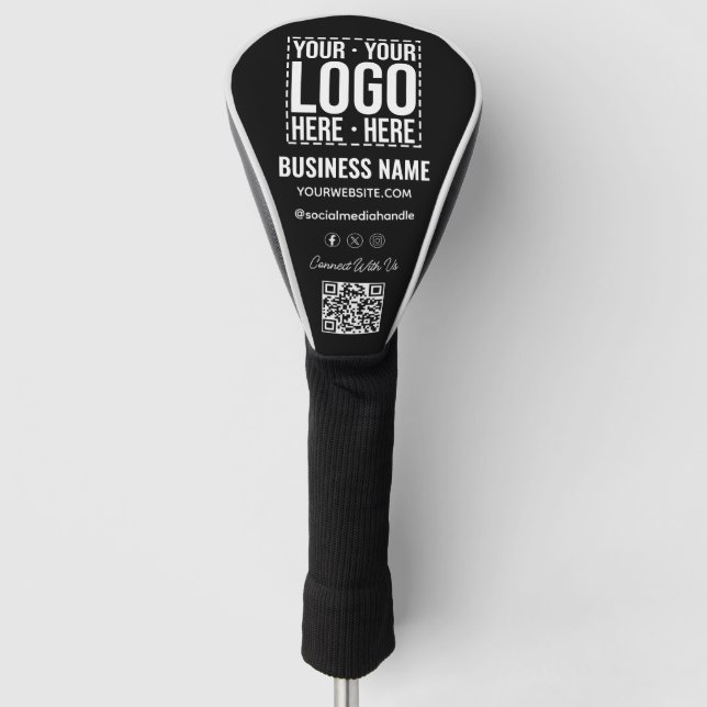 Custom Business Logo Corporate Company Modern Cool Golf Headcover (Vorderseite)