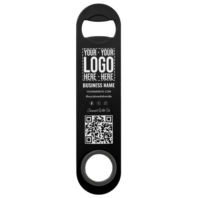 Custom Business Logo Corporate Company Modern Cool Speed Flaschenöffner (Vorderseite)