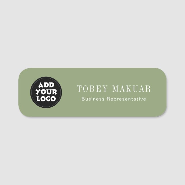 Custom Business Logo Employee Staff Name Tag Namensschild (Vorderseite)