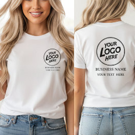 Custom Business Logo Front Back T-Shirt