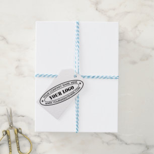 Custom Business Logo Name Info Gift Tags Company Geschenkanhänger