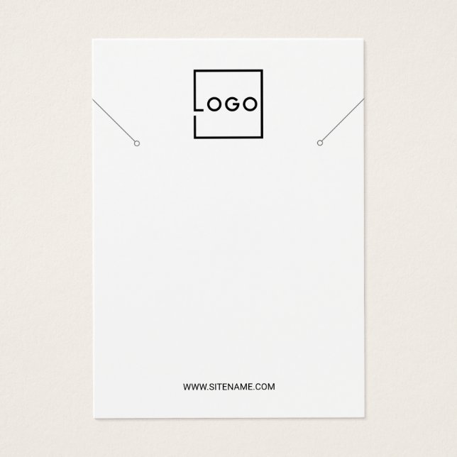 Custom Business Logo Necklace Display Cards (Vorderseite)