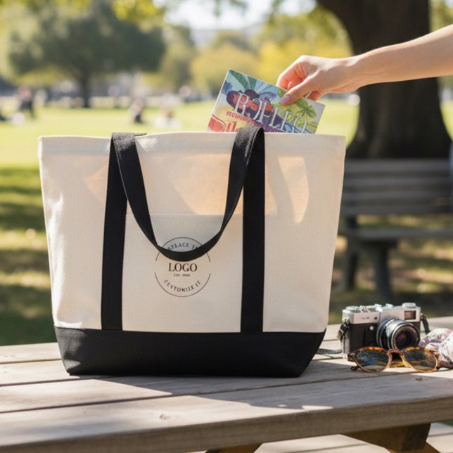 Custom Business Logo only Simple  Tragetasche (Logo only tote bag. customizable template.)