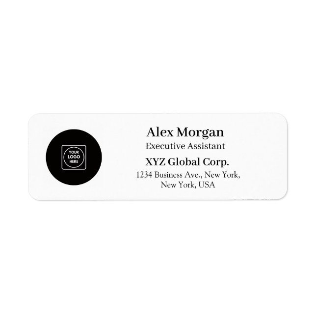 Custom Business Logo Personalized Address Labels (Vorne)