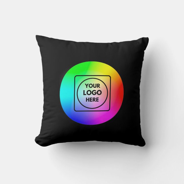Custom Business Logo Personalized Throw Pillow Kissen (Vorderseite)