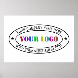 Custom Business Logo Text Company Poster Stamp