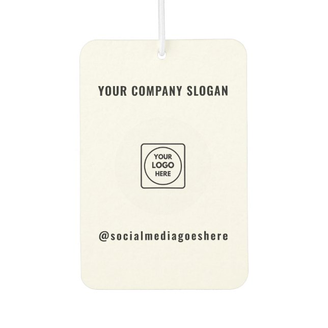 Custom Business Logo Text Promotional Branding Autolufterfrischer (Vorderseite)