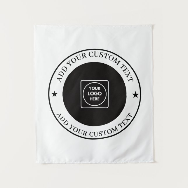 Custom Business Logo Upload Promotional Display Wandteppich (Vorderseite)