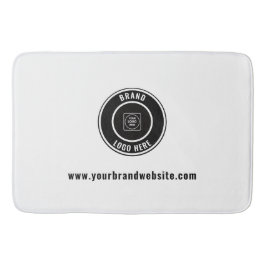 Custom Business Logo & Website Branding Bath Mat Badematte