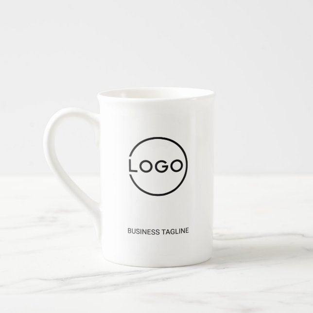 Custom Business Logo with Custom Text Coffee Mug Prozellantasse (Links)