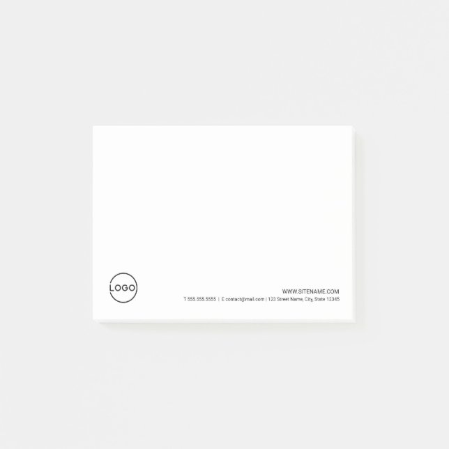 Custom Business Logo with Custom Text Post-it Klebezettel (Vorderseite)