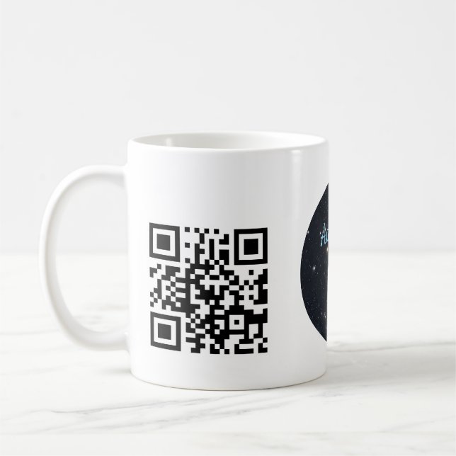 Custom Business Logo with QR code  Kaffeetasse (Links)